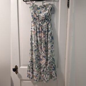 Paisley strapless dress - Small, NWT